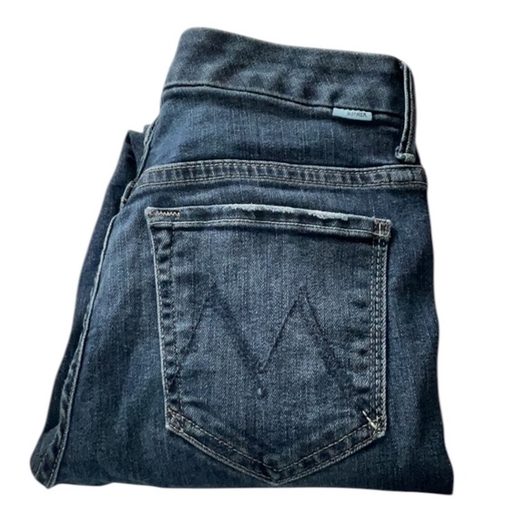 MOTHER The High Waisted Looker Ankle Fray Denim Jeans In Cat Attack 26 - Picture 7 of 12